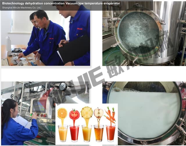 Biotechnology dehydration concentration Vacuum low temperature evaporator