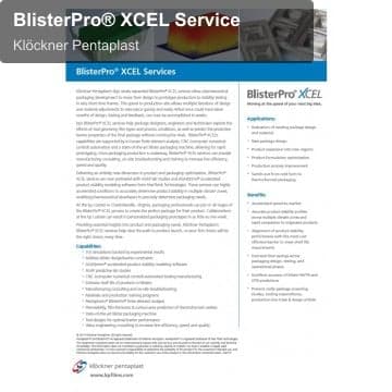 BlisterPro® XCEL Service