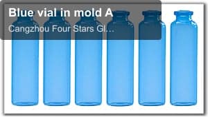 Blue vial in mold A