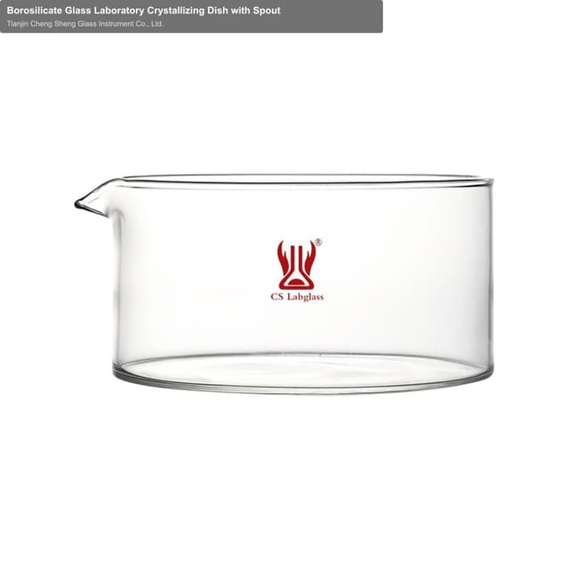 Borosilicate Glass Laboratory Crystallizing Dish with Spout