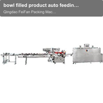 bowl filled product auto feeding and packing machine