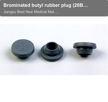 Brominated butyl rubber plug (20B2) for injection aseptic powder