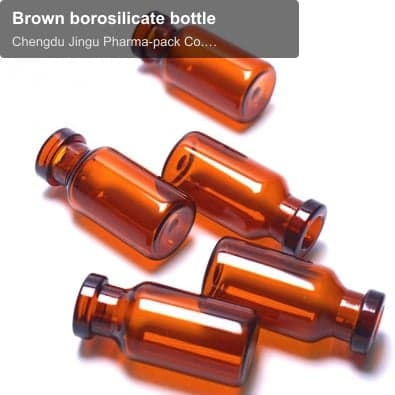Brown borosilicate bottle