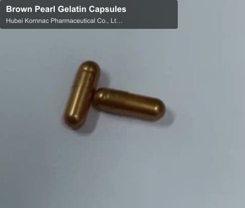 Brown Pearl Gelatin Capsules
