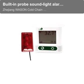 Built-in probe sound-light alarm temperature data logger