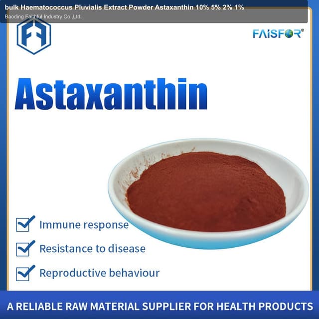 bulk Haematococcus Pluvialis Extract Powder Astaxanthin 10% 5% 2% 1%
