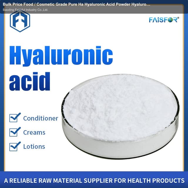 Bulk Price Food / Cosmetic Grade Pure Ha Hyaluronic Acid Powder Hyaluronan