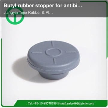 Butyl rubber stopper for antibiotic bottle 20-B2+