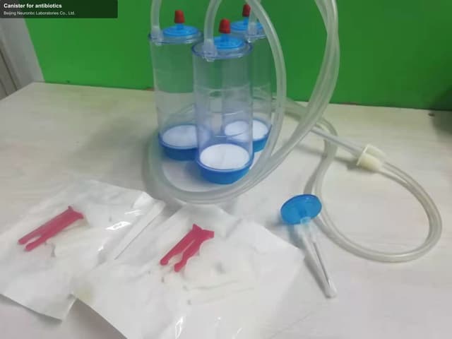 Canister for antibiotics