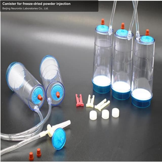Canister for freeze-dried powder injection