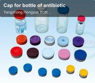 Cap for bottle of antibiotic