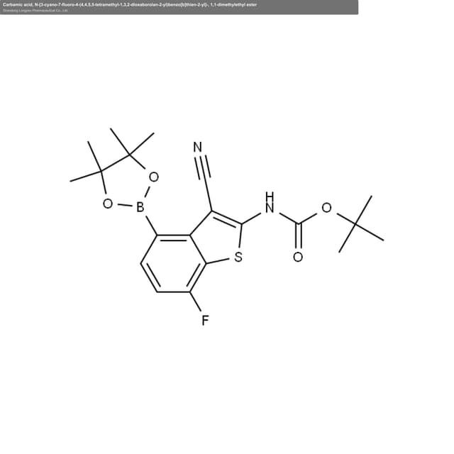 Carbamic acid, N-[3-cyano-7-fluoro-4-(4,4,5,5-tetramethyl-1,3,2-dioxaborolan-2-yl)benzo[b]thien-2-yl]-, 1,1-dimethylethyl ester