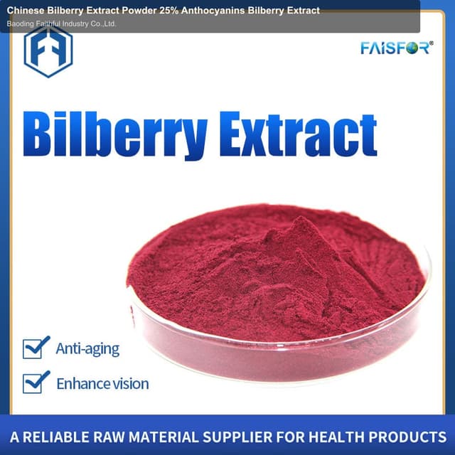 Chinese Bilberry Extract Powder 25% Anthocyanins Bilberry Extract