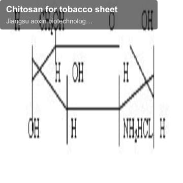 Chitosan for tobacco sheet