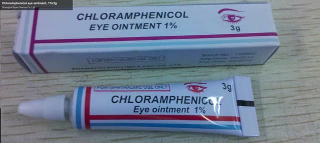 Chloramphenicol eye ointment, 1%/3g