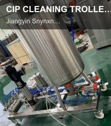 CIP CLEANING TROLLEY WITH EXCHANGE SYSTEM OF COLD AND HOT WATER