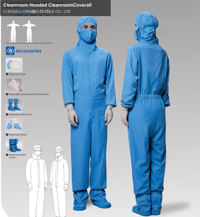 Cleanroom Hooded CleanroomCoverall
