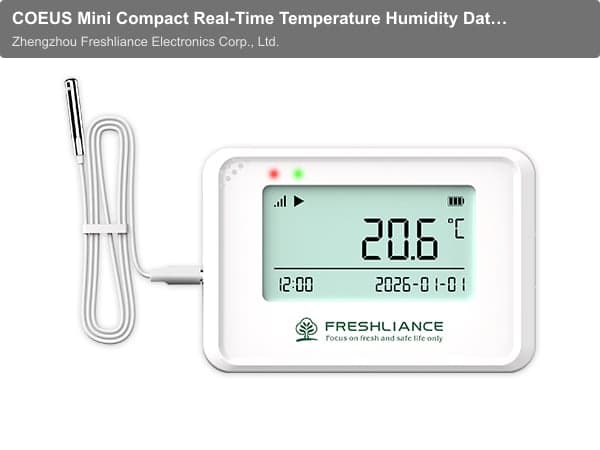 COEUS Mini Compact Real-Time Temperature Humidity Data Logger