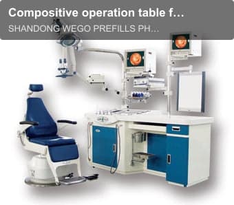 Compositive operation table for E.N.T. department