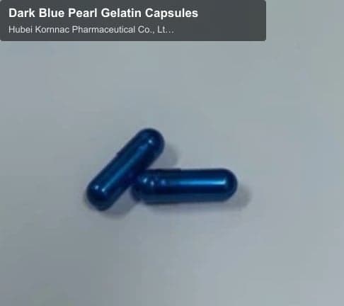 Dark Blue Pearl Gelatin Capsules