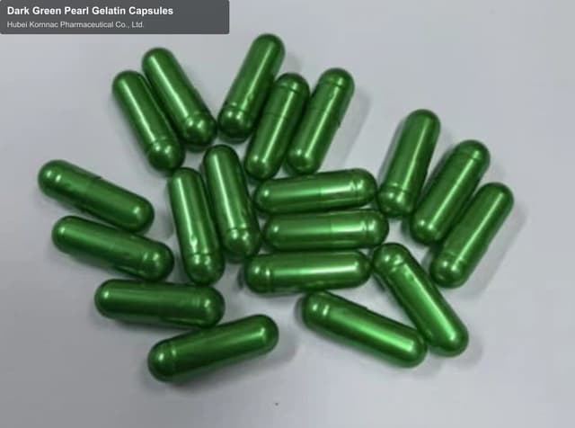 Dark Green Pearl Gelatin Capsules