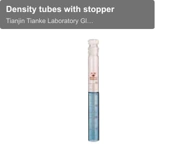 Density tubes with stopper