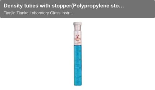 Density tubes with stopper(Polypropylene stopper)