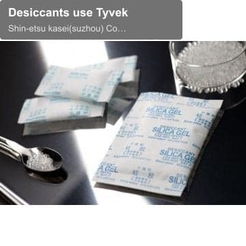 Desiccants use Tyvek
