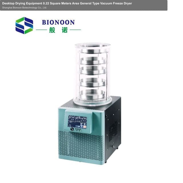 Desktop Drying Equipment 0.22 Square Meters Area General Type Vacuum Freeze Dryer
