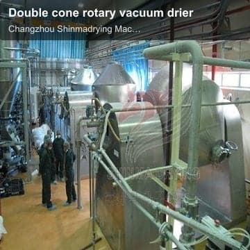 Double cone rotary vacuum drier