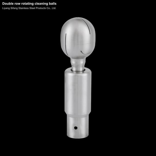 Double row rotating cleaning balls