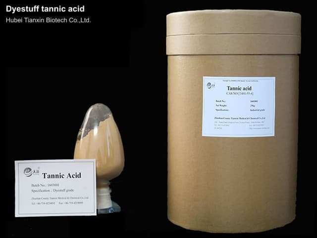 Dyestuff tannic acid