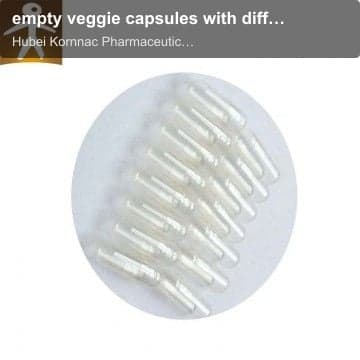 empty veggie capsules with different sizes and colors