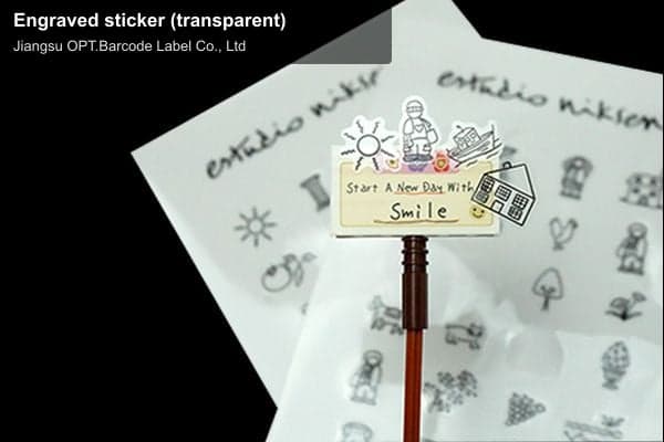 Engraved sticker (transparent)