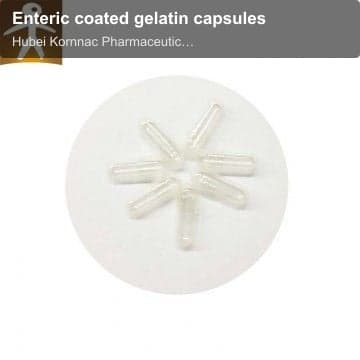 Enteric coated gelatin capsules