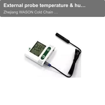 External probe temperature & humidity data logger