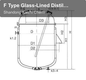 F Type Glass-Lined Distillation Tank