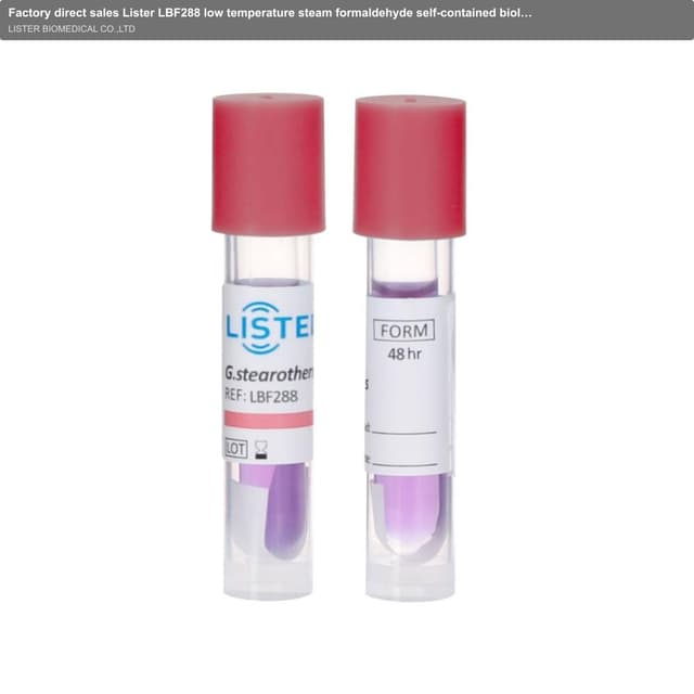 Factory direct sales Lister LBF288 low temperature steam formaldehyde self-contained biological indicator medical sterilization monitoring
