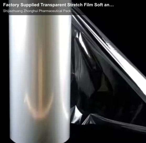 Factory Supplied Transparent Stretch Film Soft and Moisture Proof for Medicine Packaging Custom Cutting Processing Service