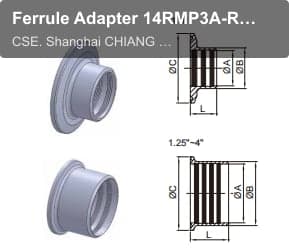 Ferrule Adapter 14RMP3A-Roll-on ferrule