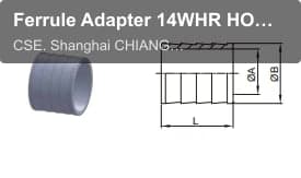 Ferrule Adapter 14WHR HOSE ADAPTER