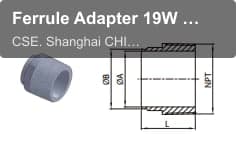 Ferrule Adapter 19W thread male