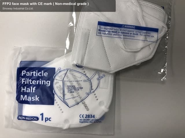 FFP2 face mask with CE mark ( Non-medical grade )