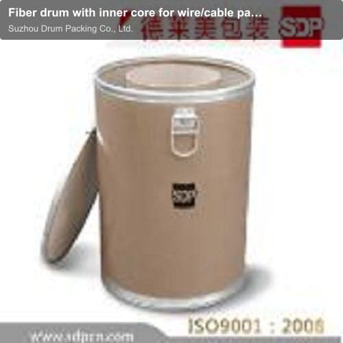 Fiber drum with inner core for wire/cable pac...