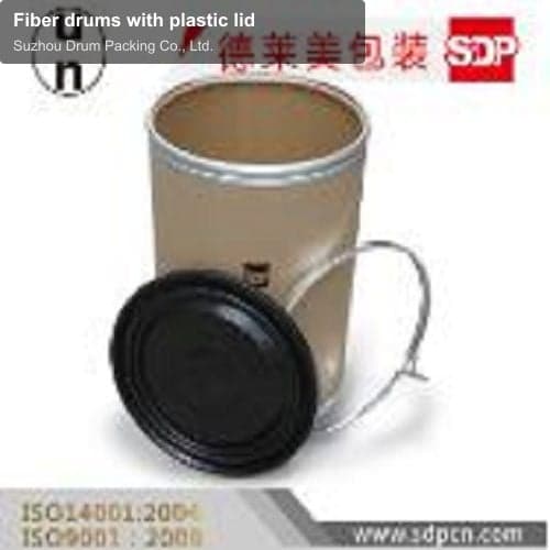 Fiber drums with plastic lid