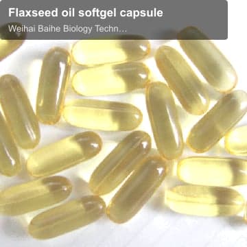 Flaxseed oil softgel capsule