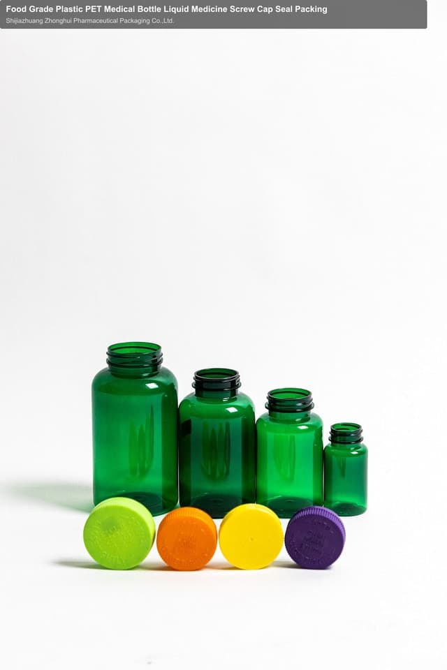 Food Grade Plastic PET Medical Bottle Liquid Medicine Screw Cap Seal Packing