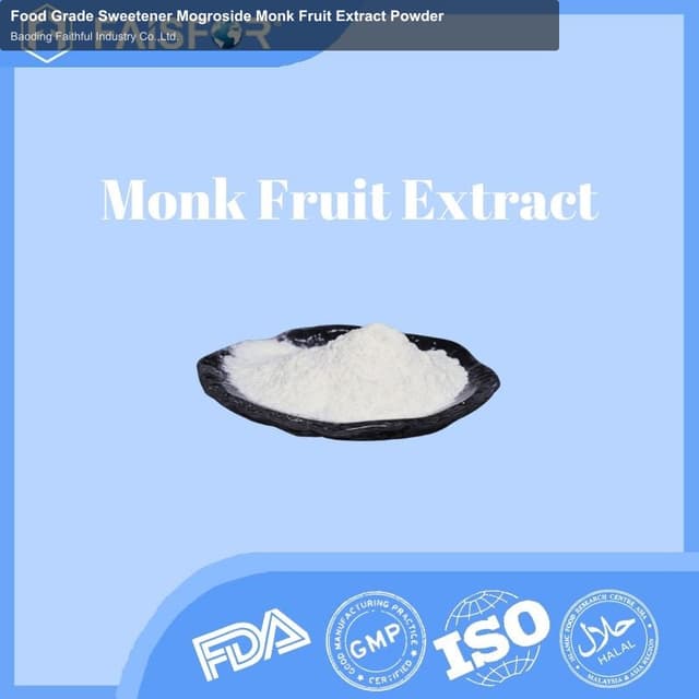 Food Grade Sweetener Mogroside Monk Fruit Extract Powder