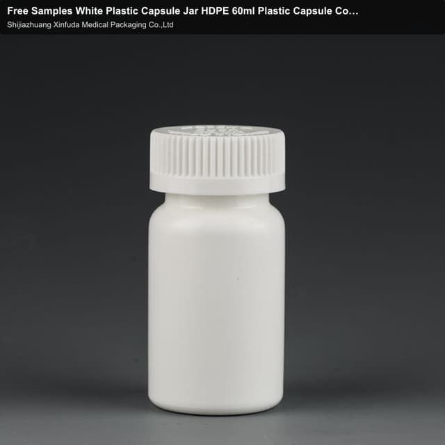 Free Samples White Plastic Capsule Jar HDPE 60ml Plastic Capsule Container Bottle for Capsules