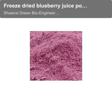 Freeze dried blueberry juice powder